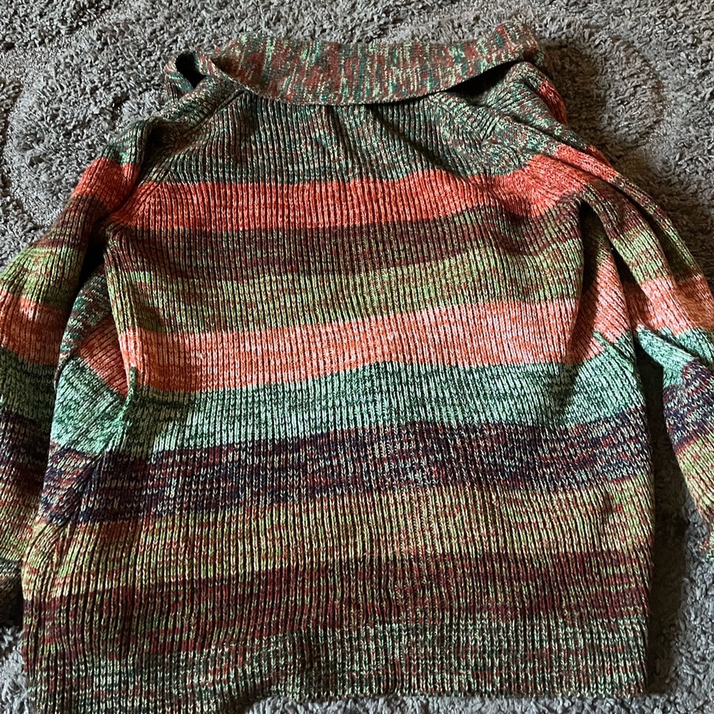 Multicolored Knit Cardigan Sweater with Pockets‎ Size M - Picture 5 of 5